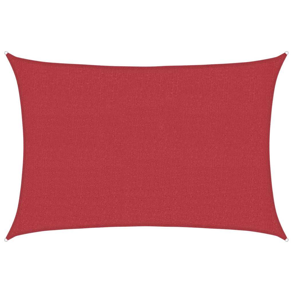 Voile d’ombrage Rectangulaire, Toile Ombrage Imperméable 90% Protection UV 160 g/m² Rouge 5x6 m PEHD