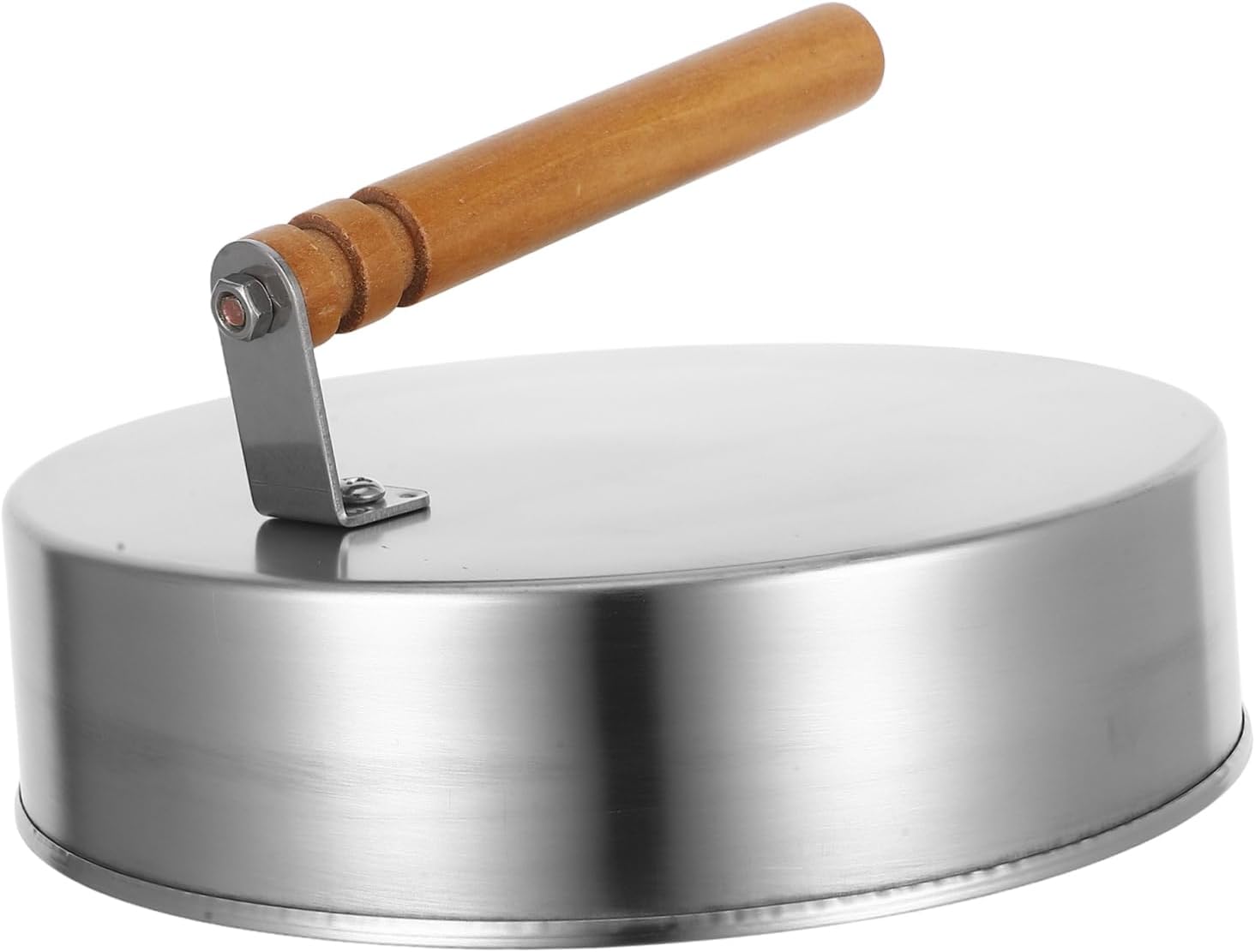 HANABASS Round Stainless Steel Cheese Melting Dome with Heat-Resistant Wooden Handle for Grilling BBQ and Outdoor Cooking Steaming and Basting Food HANABASS Round Stainless Steel Cheese Melting Dome with Heat-Resistant Wooden Handle for Grilling BBQ and Outdoor Cooking Steaming and Basting Food