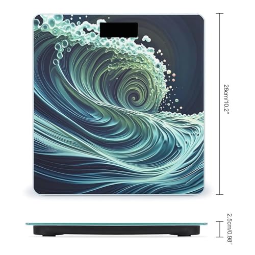 Báscula digital de baño con pantalla LCD y vidrio templado miniatura 2