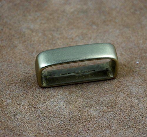 Chengyida Leathercraft Hardware Brass Belt Loop,Solid Brass Strap Loop/Keeper 1-1/2'' (3.8-4.0 Cm) #TOP2