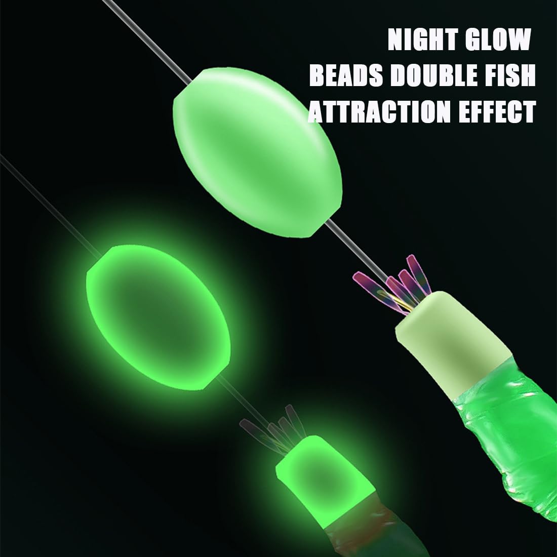Luroad Lot De 10 Bas De Ligne En Plumes De Maquereau Pré-attachées Avec