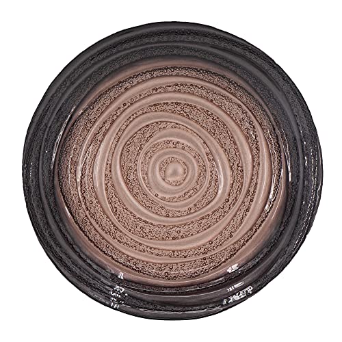 Plato base concéntrico de vidrio púrpura 16" miniatura 1