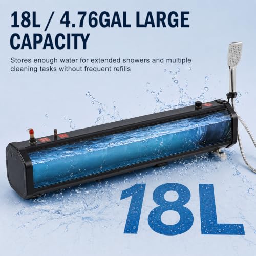 Roof Rack Mount Road Shower, ducha portátil de camping con tanque presurizado de agua de 7.93 Gal miniatura 5