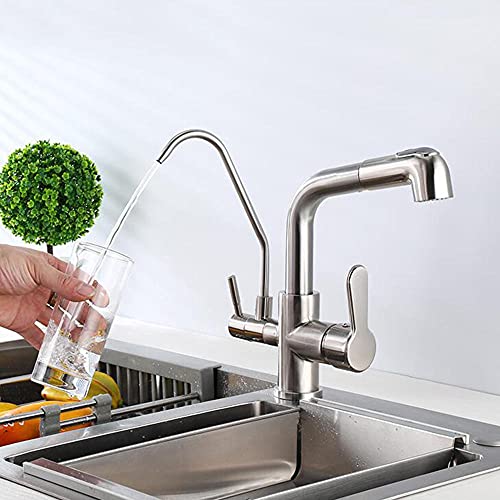 Robinet de cuisine 3 en 1 avec eau chaude froide et mitigeur évier multifonction