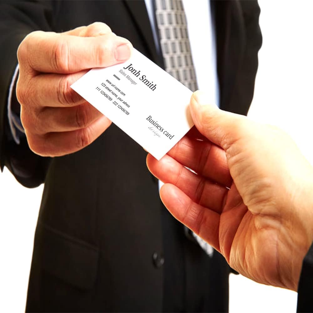 200Pcs Custom Business Cards Add Photo/LOGO/Text Personalized Business Cards for Small Business 300gsm Matte Paper Front & Back Sides Printed 3.5" x 2" - Image 4