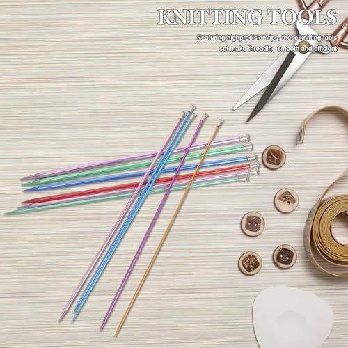 Agujas para tejer suéteres en casa juego de 11 piezas coloridas 6