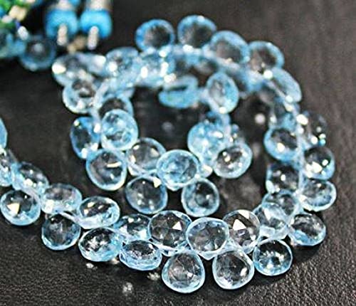 Perles en topaze bleue LKBEADS en cœur pour fabriquer un cadeau de Saint-Valentin unique