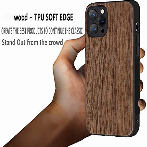 天然木 iphone13 ケース 木製ケース TPU ウッド 6.1インチ ストラップホール付き 耐衝撃 ソフトケース 軽量 (iphone13)