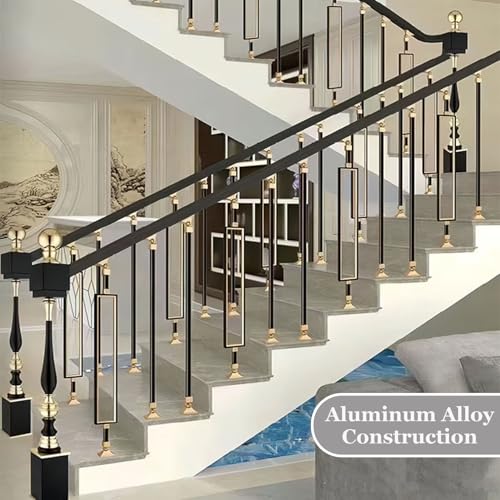Balaustres metálicos ajustables para transformar la escalera del salón con diseño moderno 3