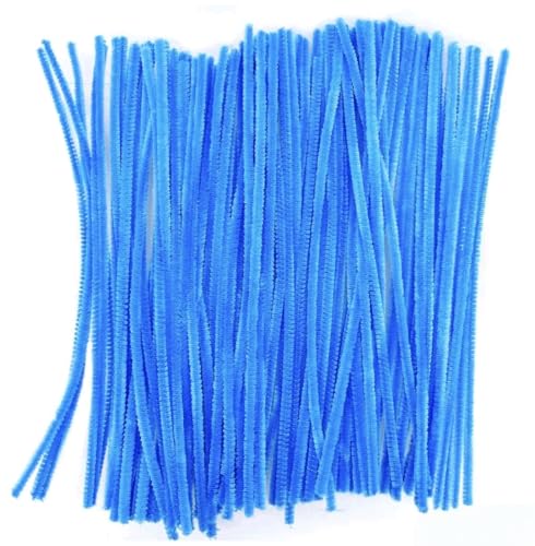 Image of Craft Pipe Cleaner 12 inch: Light Blue Color : 100pcs : for HobbyCrafts, Scrapbooking, DIY Accessory