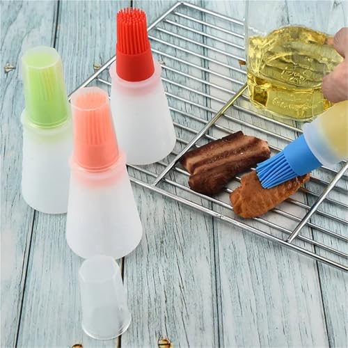 Bouteille d'huile et brosse silicone de cuisson pour barbecue crêpes camping - 4