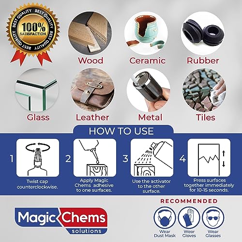Magic Chems MA500-2SET Ca Glue With Activator (4 X 3.5 Oz + 2 X 16.9 Fl Oz), Cyanoacrylate Glue And Activator thumb #3