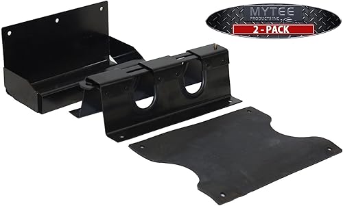 Miniatura 2 de Mytee Products Soporte doble en L para barra de carga de carga  Soporte de barra de bloqueo de carga atornillado a camión para semirremolques y