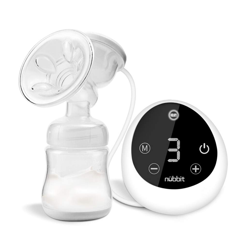 Electric Breast Pump, NUBBIT Pain Free Strong Suction Breast Feeding Pump Rechargeable 3 Modes 9 Suction Levels Breast Pump Great Massage Mode for Mom’s Comfort