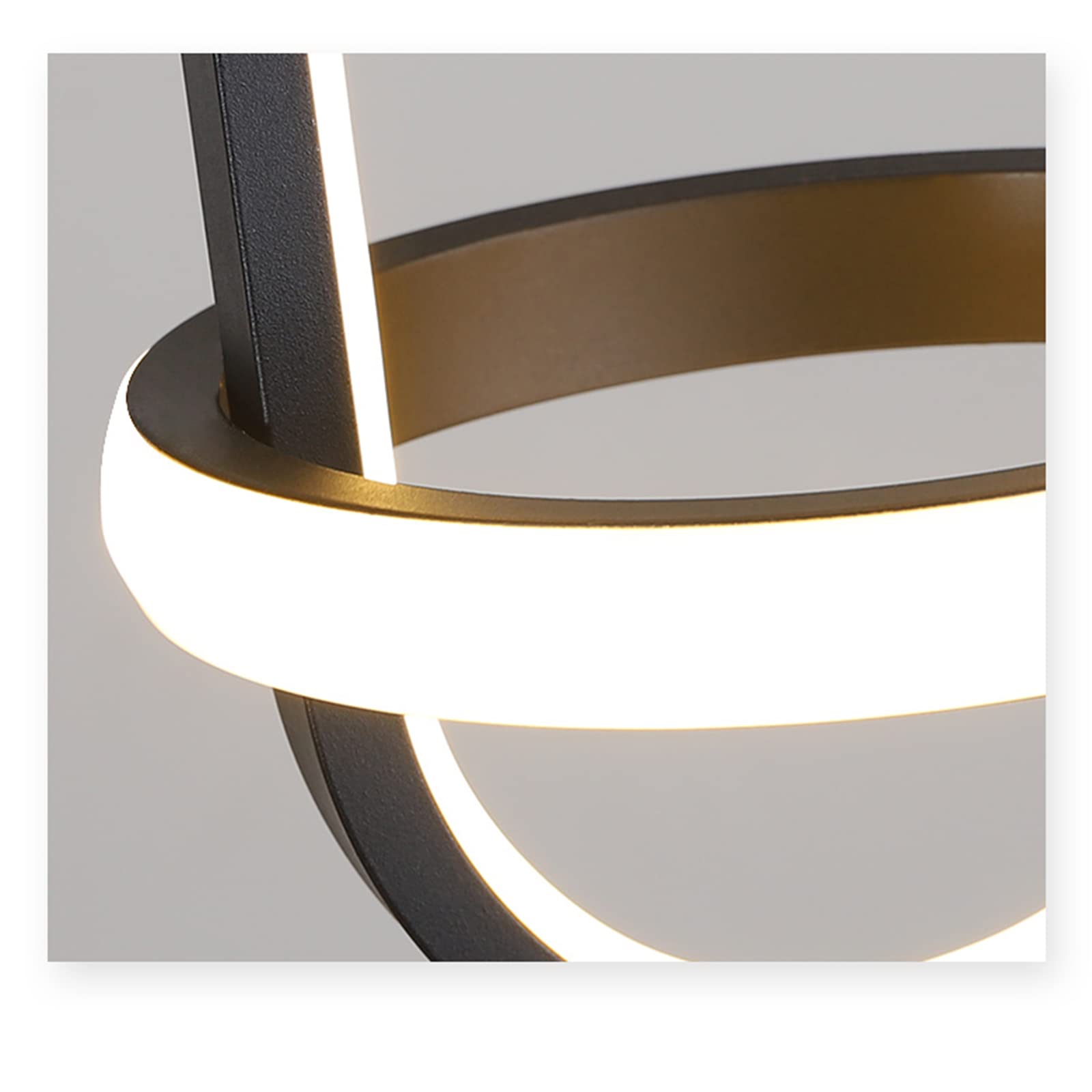 21W LED Negro: Lámpara colgante, regulable, 15 cm x 15 cm x 35 cm, Negro, para sala de estar y comedor