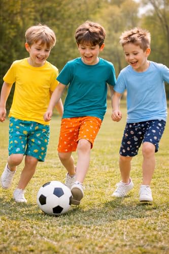 Image of T2F Boys Cotton Shorts Pack of 5 | Printed Knee Length Shorts | Soft Comfortable Everyday Wear for Kids