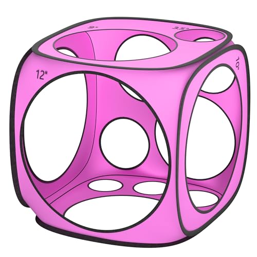 Image of 13 Sizes Balloon Szier Cube Box, Collapsible Measurement Tool No Assembly Required, for Decorations, Arches, Columns(2-12 Inch) (Red)
