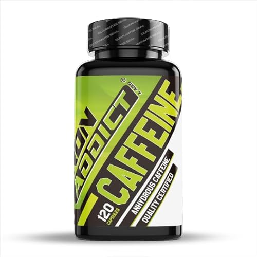 Iron Addict Labs - Cafeína - 120 Cápsulas Vegetales - 1 Cápsula al día - Energía - Antioxidante - Diurético - Mayor Enfoque
