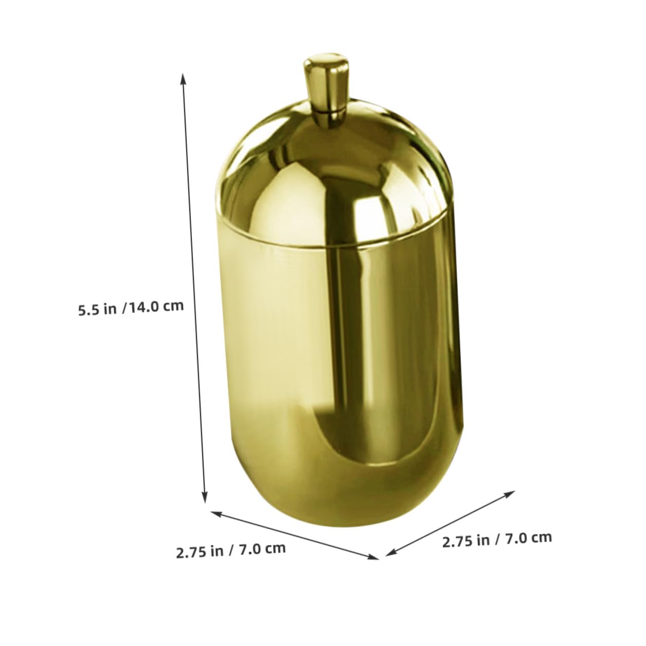 Edelstahl Wiederbefüllbare Diffusorflasche in Gold mit Deckel