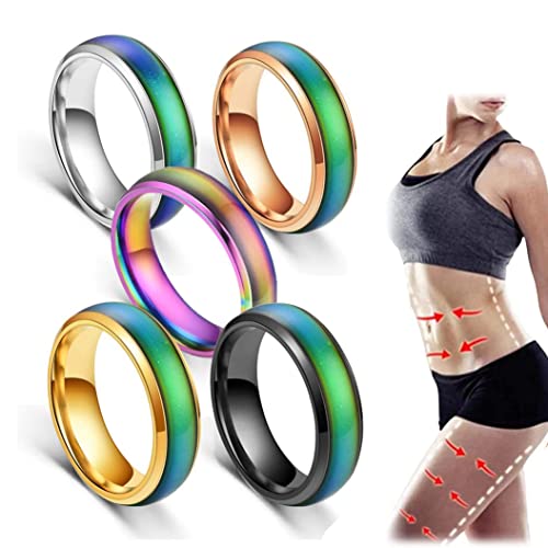 XCDH 5PCS Anis'omi Lymphvity Thermotherapeutic Ring, Lymphatic Drainage Therapeutic Magnetic Rings for Men and Women Pain Relief Aid Sleep (8#) Cover