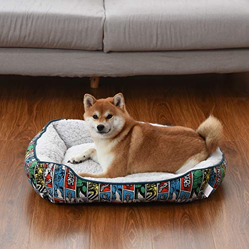 Lit pour chien Avengers Marvel en peluche douce lavable - 3