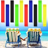 10 Pieces Beach Chair Towel Bands Rubber Elastic Towel Thick Bands Strap Lightweight Wide Multi...