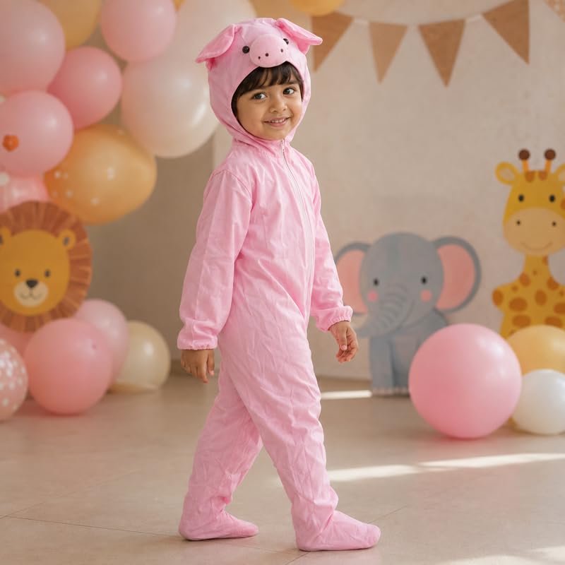 Image of Animal Costume for Kids | Plush Fancy Dress Costume for Boys & Girls |School Fancy Dress, Annual Day, Jungle Theme, Role Play, Halloween & Birthday Party