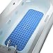 COMUSTER Bathtub and Shower Mats, Extra Long Non-Slip Bath Mat (39" x 16"), Machine Washable Bath Tub Mat for Bathroom (Clear Blue)