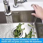 MECCANIXITY Garbage Disposal Air Switch Button 32mm Dia 304 Stainless Steel Self Locking for Sink Top Waste Disposer
