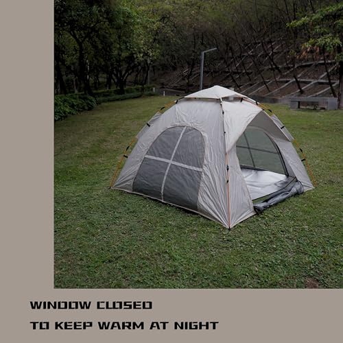 Carpa Automática Camping 2-3 Personas con Protección UV Beige miniatura 6