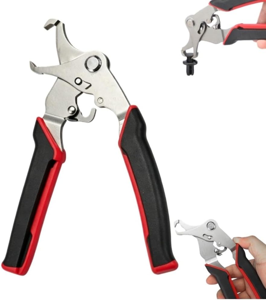 Car Clip Pliers Trim Removal Tool, 2026 New Auto Fastener Clip Removal Pliers, Multi Purpose Panel Remover Plier, Stainless Steel Rivet Remover with Ergonomic Handle (2 Pcs)