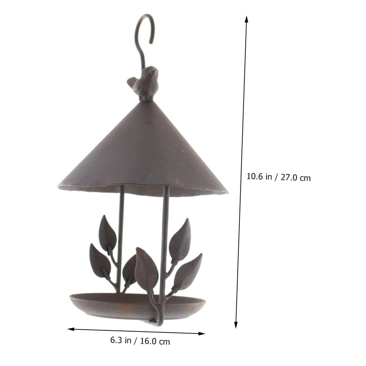 Alimentatore per Uccelli Selvatici Appeso Esterno Mangiatoia per Pappagalli in Ferro Decorativa da Giardino e Cortile