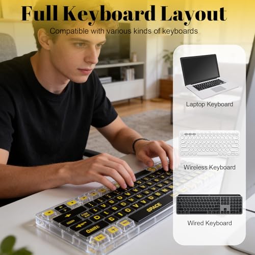 Pegatinas Grandes para Teclado en Inglés Heclia Universal miniatura 5