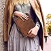 Glomenade Brown Bible Cover Case for Women Men Classic Bible Carrying Bag with Zipper Church Large Book Bible Protector Trust in The Lord with All Your Heart Bible Cover