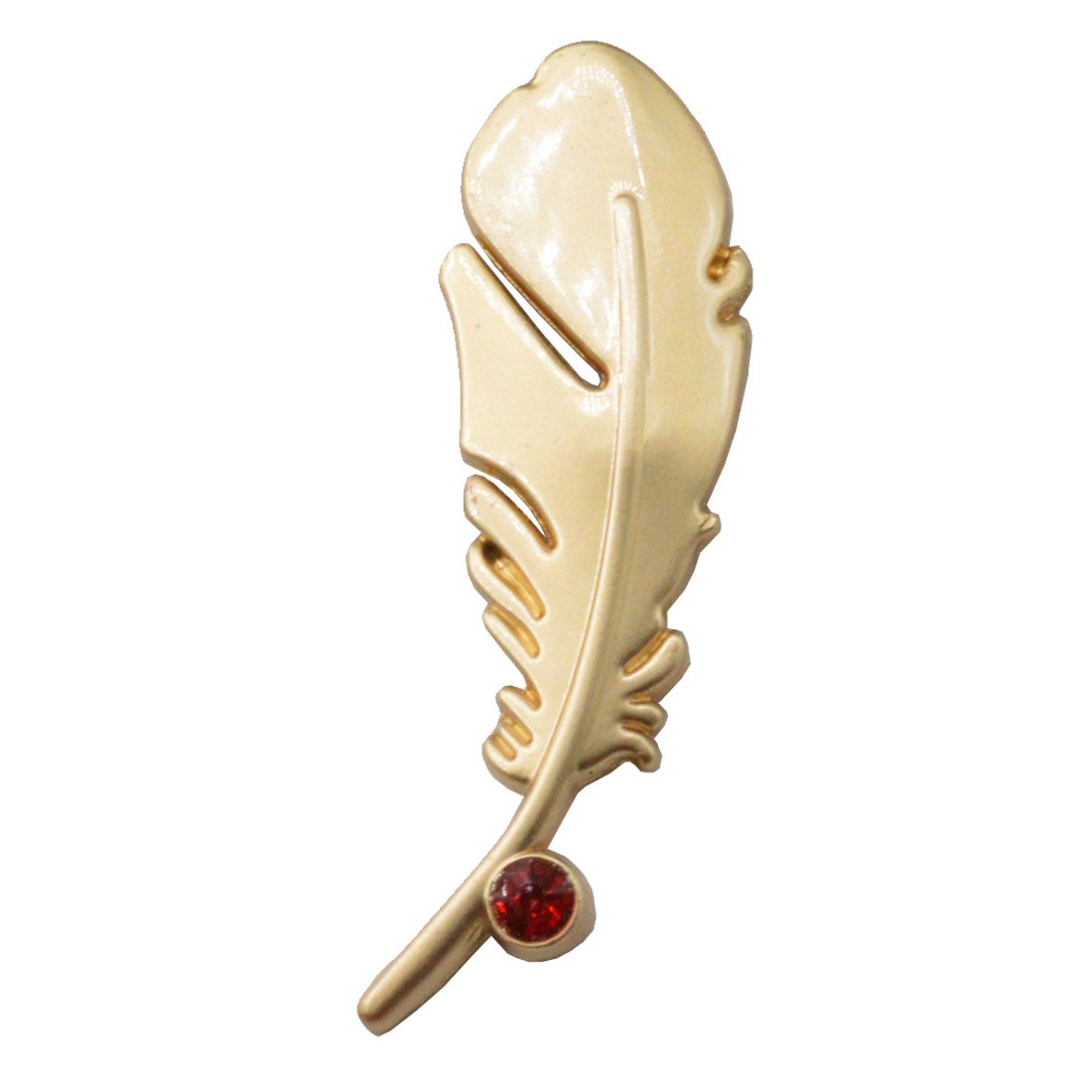 Mens Rhineestone Feather Leaf Lapel Pin Tie Pin Shirt Brooch Gold Gold Plated And Crystal Brooch For Men Women-image-34