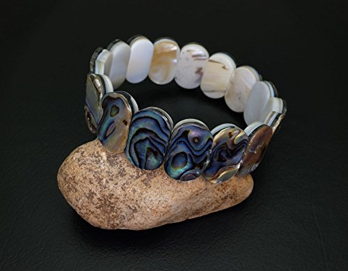 Falari Green Abalone Shell Stretch Bracelet2