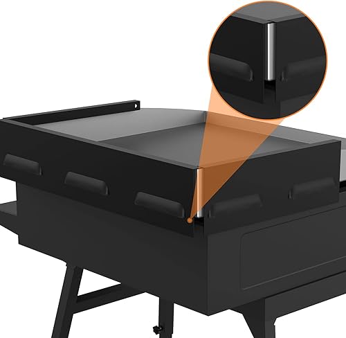 Miniatura 6 de DELSbbq 5017 - Pantalla de viento para parrilla Blackstone de 17 pulgadas (bandeja de grasa frontal) y otras planchas, protector contra el viento,