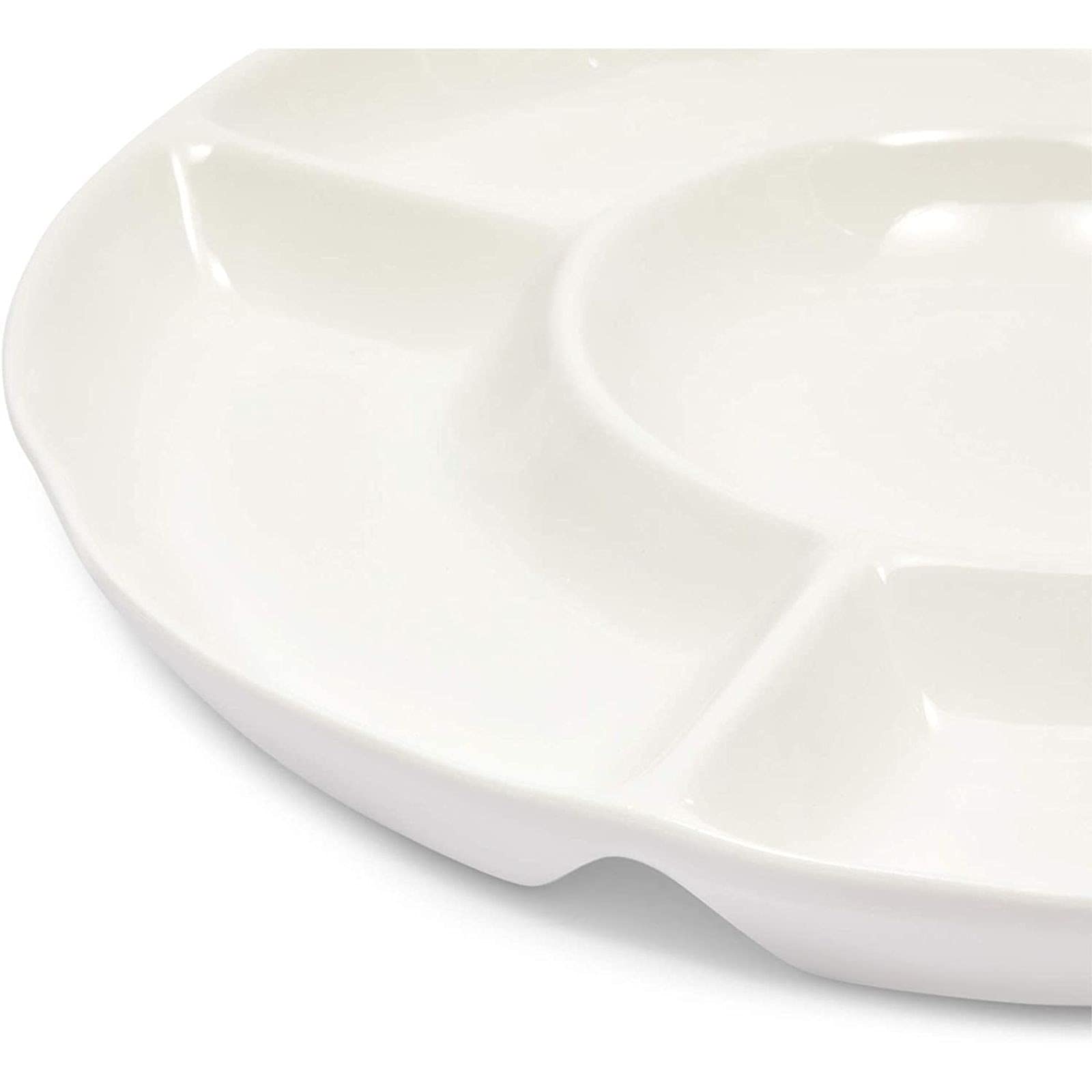 Amazon.co.jp: セラミックサービングプレート 仕切り付きトレイ チップ