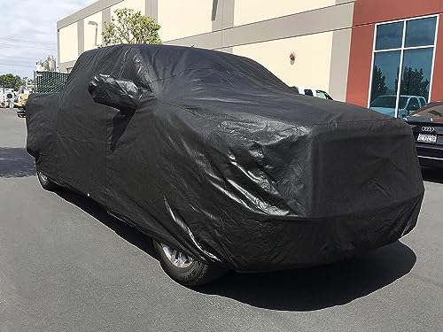 Image of CarsCover Custom Fits for Dodge Ram 1500 2500 3500 Crew Cab 6.4ft Bed Box Short Bed Xtrashield Black Truck Car Cover