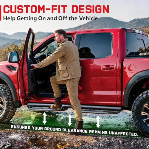 Image of COMNOVA Running Boards Compatible with 2007-2021 Toyota Tundra Crewmax Cab