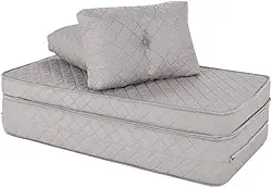 Puff Colchonete Dobrável/Sofa 3 em 1 + Travesseiro Casal BF Colchões