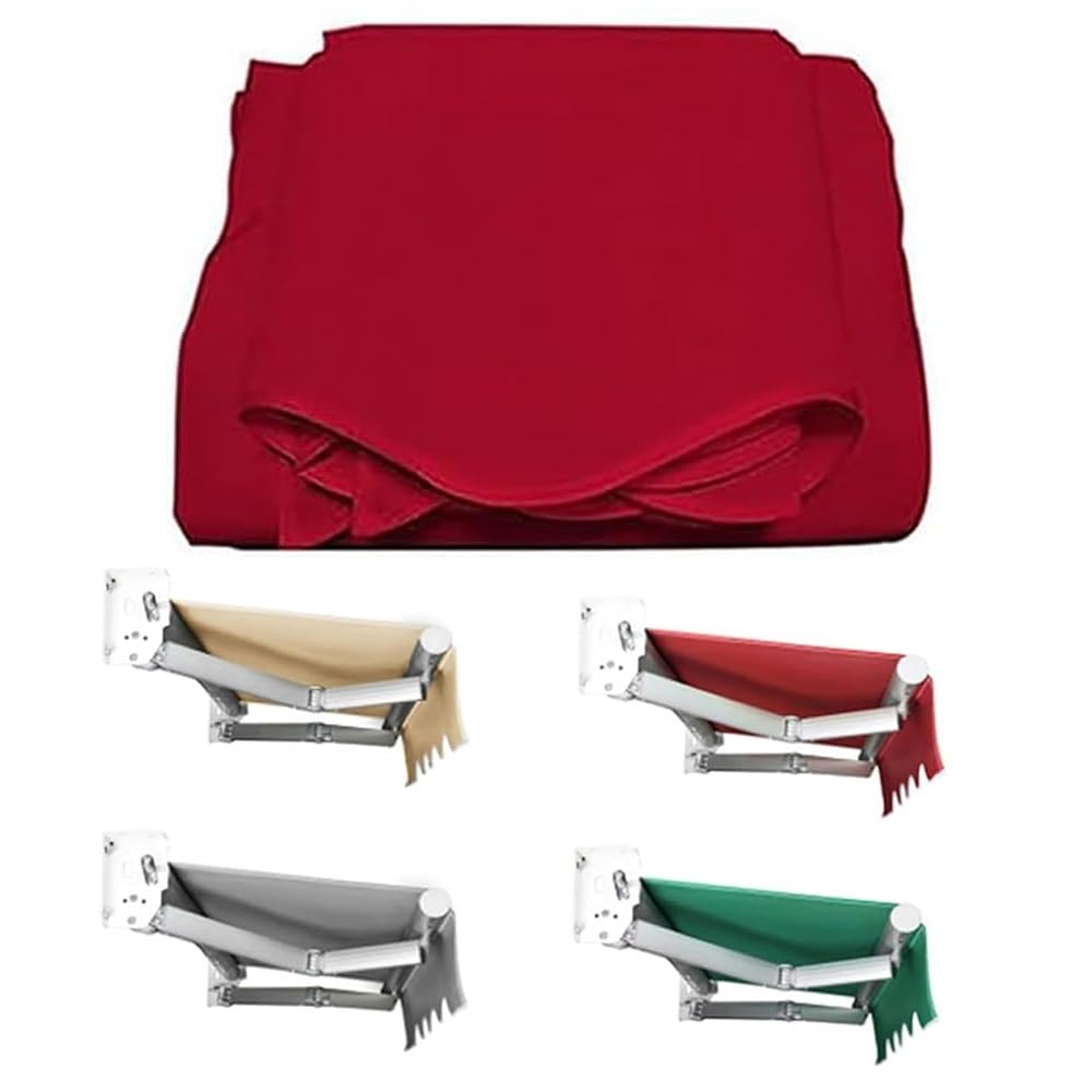 Renueva tu sombra: Toldo de repuesto rojo 400x250 cm con protección UV para 3 a 7 m