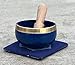DharmaObjects Tibetan Palm Size Third Eye Chakra Singing Bowl Premium Gift Set