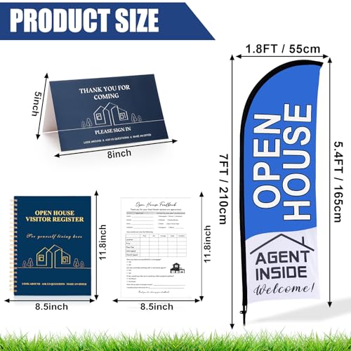 Panneaux de porte ouverte Buryeah kit de drapeaux et mât avec carnet de notes - 2
