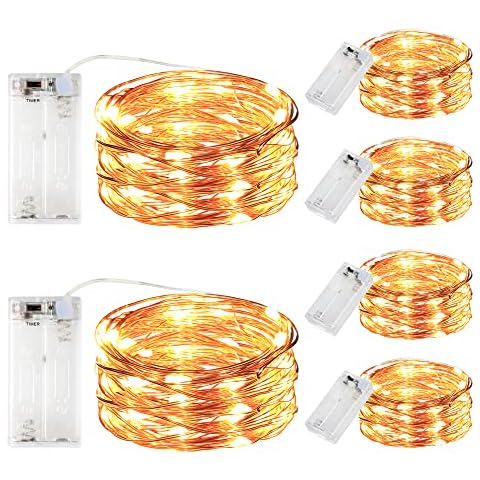 innotree Aufgerüstet 6er-Pack Lichterketten mit Timer Cover