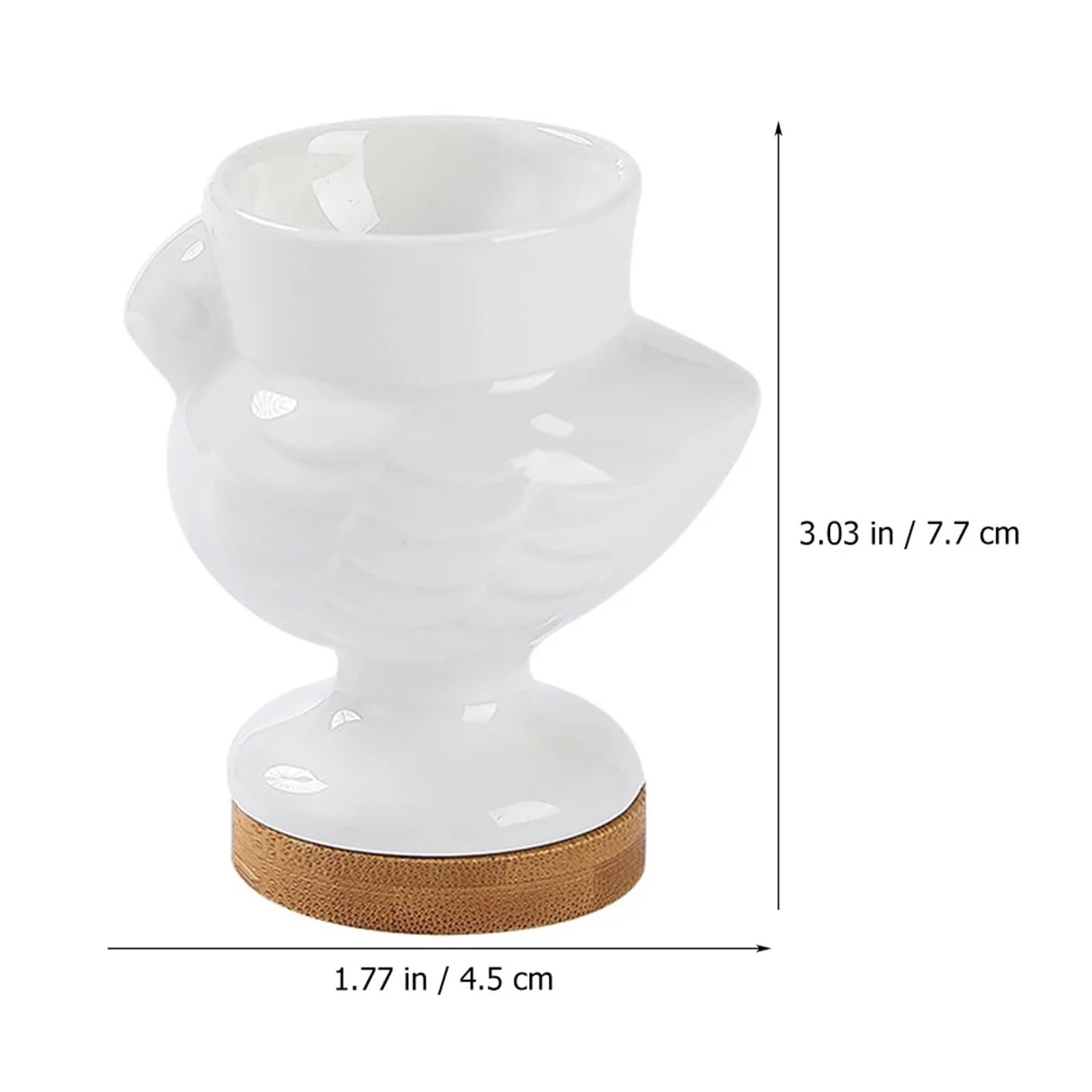 coquetier, Support en céramique forme de poussin for œufs bouillis, récipient for cuisine, petit-déjeuner, banquet, fournitures(White)