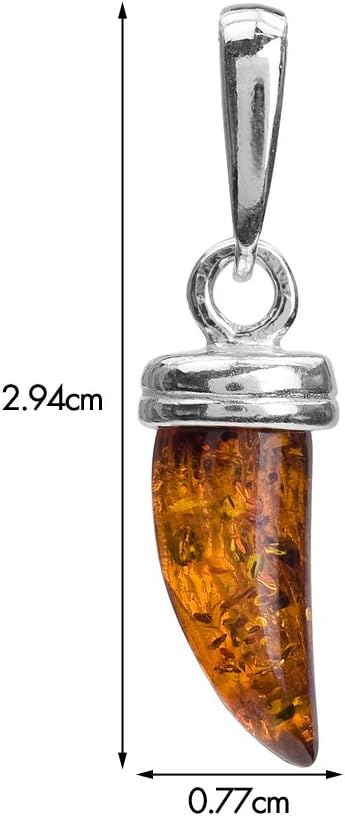 Ian and Valeri Co. Amber Sterling Silver Pendant Necklace 18 Inches