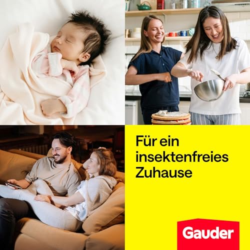 GAUDER Fliegengitter für bodentiefe Fenster - Insektenschutz ohne Bohren - Fliegengitter mit Klettband - Fliegennetz aus Polyester - Mückennetz & Moskitonetz für Fenster & Tür (150 x 250 cm - schwarz)
