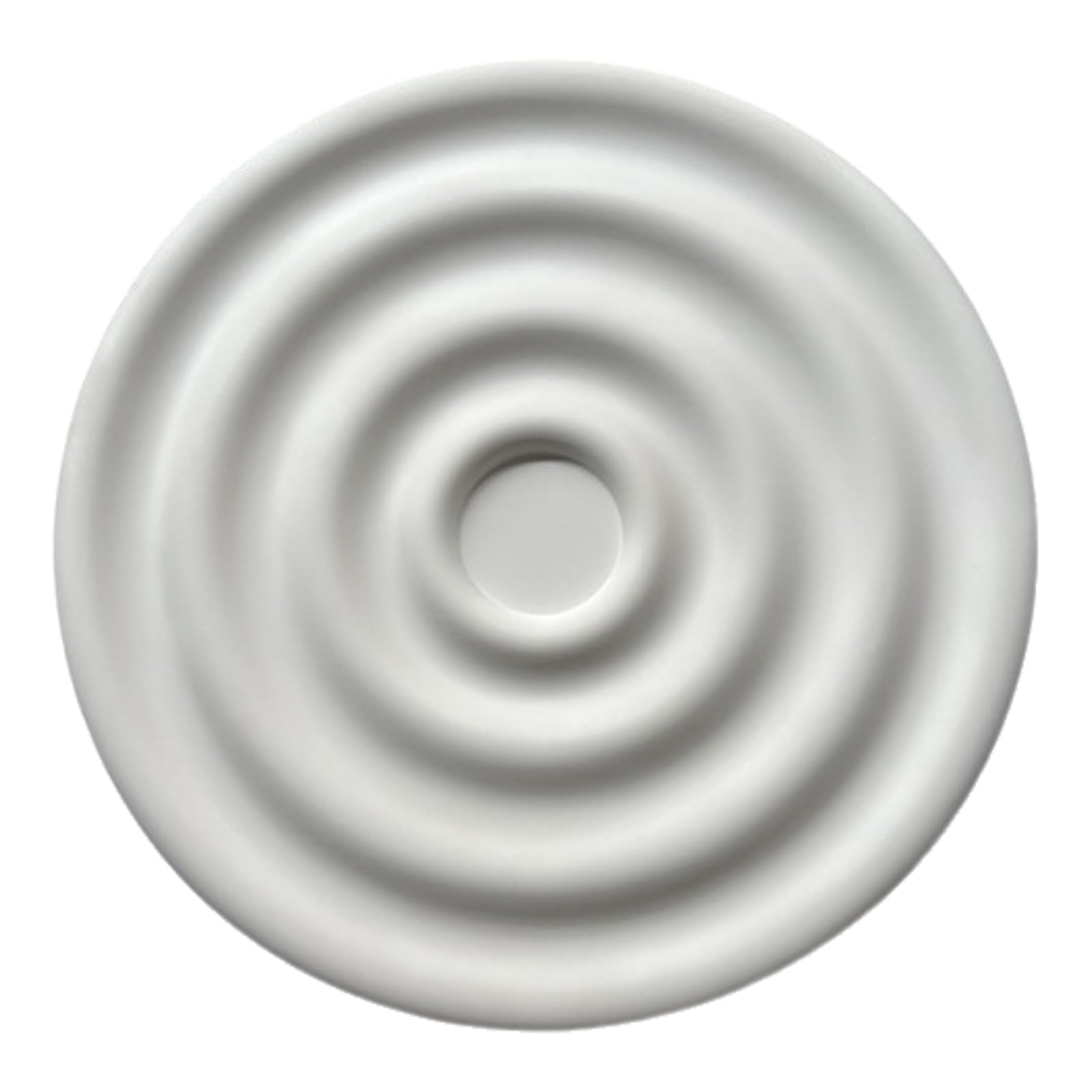 Foelanne Style-F White Molded Pu Round Ceiling Medallion Fan Light Base 30-60Cm(,60Cm)