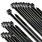 Kabelbinder Schwarz Set,Tesmax Kabelbinder UV Beständig 200mm × 5mm,Nylon Super Haltbar Selbsthemmend Kabelbinder für Kabelmanagement,Gartenarbeit,Wohnen,Werkstätten 100 Stück